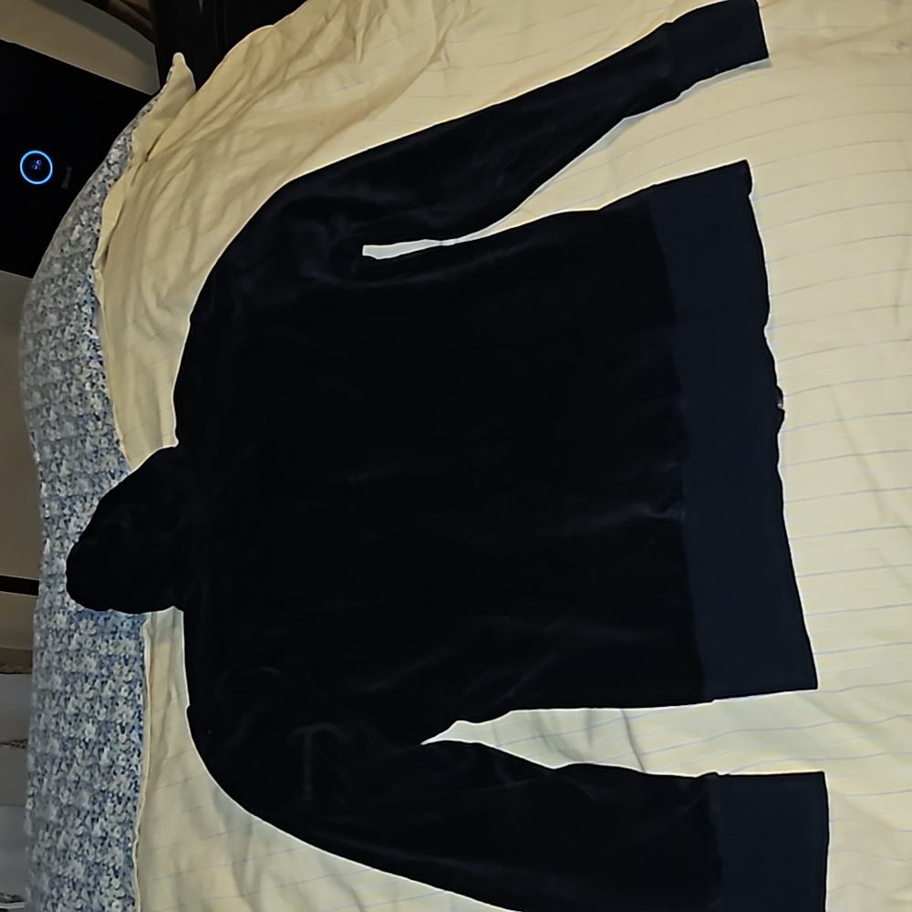 Calvin Klein Black Velour Jacket Size XL - Picture 10 of 12